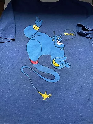 Disney Parks Aladdin Genie Ta-Da Shirt Blue Men's Robin Williams Medium • $9.99