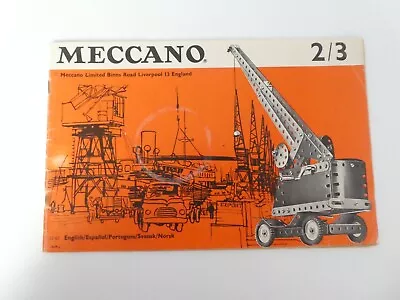 Meccano Book - Pictures Of The Parts In Outfits 2 And 3 Including Names & Parts • £1.99