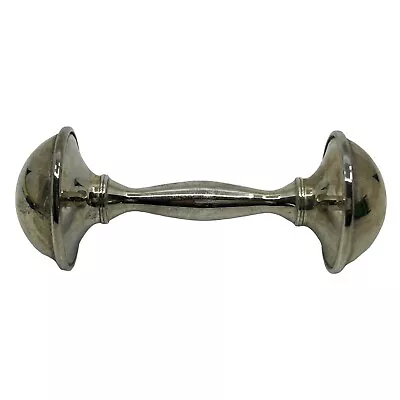Vintage Sterling Silver Baby Rattle Dumbbell Style Unmarked • $39.99