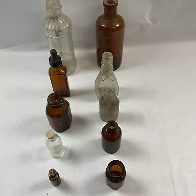 Vintage Bottle Collection 10 Miscellaneous Bottles Many Sizes • $15.76