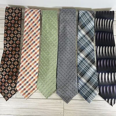 Lot Of 6 Croft & Barrow Dress Suit Ties Designer Quality Silk Polyester • $19.99