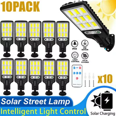 990000LM LED Solar Light Commercial Dusk To Dawn Outdoor Road Street Lamp 2-10PK • $59.99