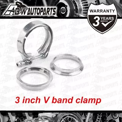 3  Inch 76mm V-band Vband Clamp Turbo Downpipe Stainless Clamp Mild Steel Flange • $21.41