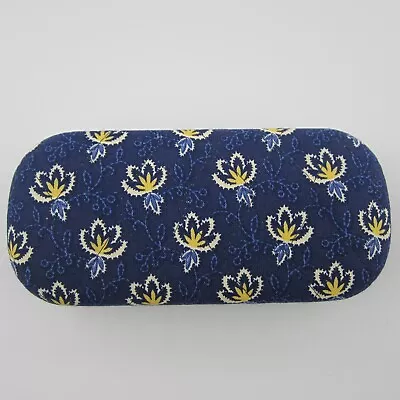 Vera Bradley Hard Sided Clamshell Sunglass/Glass Case Maison Blue Quilted • $19