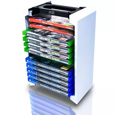 PS5 12 Game Storage Tower For PS5 PS4 PS3 Xbox One Series S/X & Blu-Ray Discs • £13.99