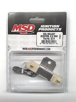 MSD 8214 MSD Ignition Coil Ballast Resistor-0.8 OHM-Stock Points Ignition System • $23.99