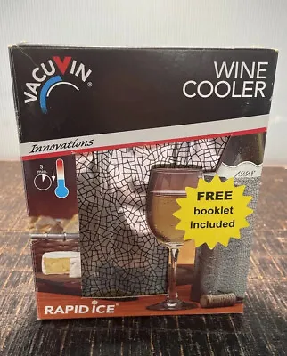 $20 • Buy NEW VacuVin Rapid Ice Wine Cooler Wine Chiller SILVER