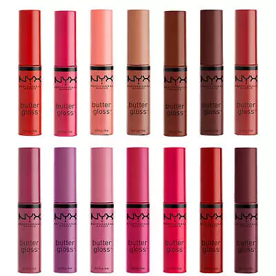 NYX Professional Makeup Butter Lip Gloss 8ml - Select Your Shade - Brand New • £6.95