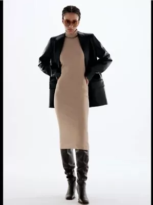 Zara Ribbed Turtleneck Midi Dress Size M- New With Tags • $23
