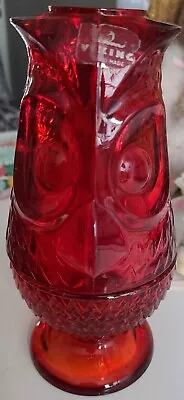  Viking Glass With Sticker Red Owl Fairy Candleholder Fairy Light • $155