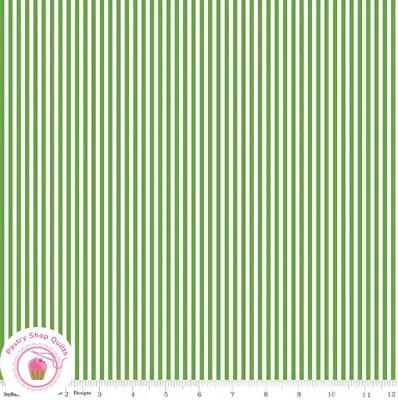 Riley Blake 1/8  STRIPE BASICS 495C Clover Green Stripes  Quilt Fabric • $5.50