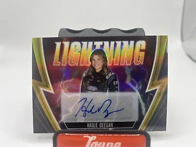 Hailie Deegan 2023 Panini Chronicles Lightning Gold Auto 2/10 #2 Monster Energy • $149.99