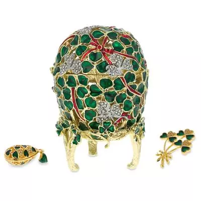 1902 Clover Leaf Royal Easter Egg With Brooch And Pendant • $81