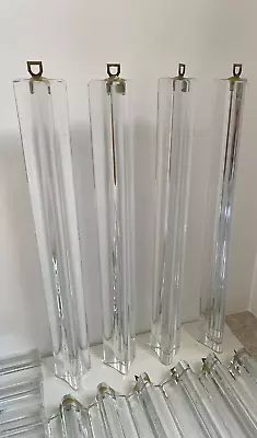 $10.50 • Buy Vintage Murano Venini 11  3-sided Crystal Glass Chandelier Prisms-excellent