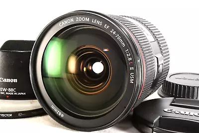 Canon Zoom Lens 24-70mm F/2.8 L II USM W/covers Hood UV Filter • $2299