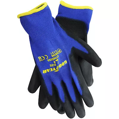 Goodyear Nylon PU Safety Work Gloves Garden Grip Builder Gardening Mechanics • £9.99