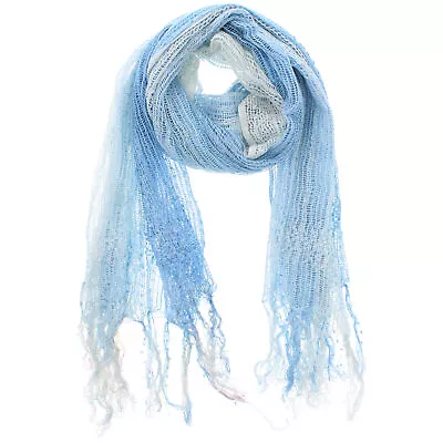 Ladies Lightweight Fashionable Two Tone Net Scarf • £8.69