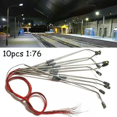 £6.34 • Buy 10 X 1:72 Model Railway Train Lamp Post 00 Gauge Plastic Street Lights LED