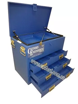 $920 • Buy Tradesman Ute And Truck Toolbox, Heavy Duty Tool Box, 3 Drawer Flat Top Blue