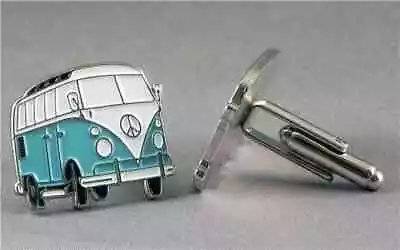 £4.49 • Buy New Old School VW Campervan Camping Volkswagon Cufflinks Cuff Shirt Links Metal