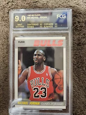 Michael Jordan Bulls 1987 Fleer Basketball (2nd Year Card) #59 - PSA 9 MINT • $1500