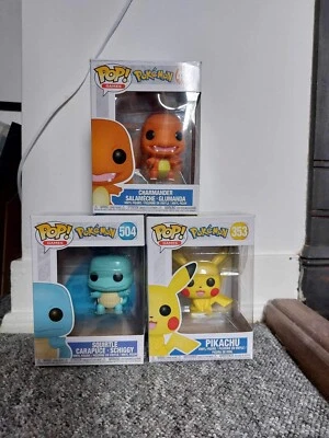 £7.50 • Buy Funko Pop! Pokemon Bundle Pikachu 353 / Squirtle 504 / Charmander 455