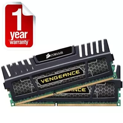 Corsair Vengeance 8GB ( 2 X 4GB ) DDR3 1600MHz PC Computer Desktop Memory • £12