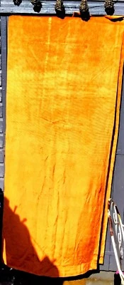 £28.99 • Buy VINTAGE Light Copper Cordrouy 1970'S Lined  SINGLE DOOR CURTAIN 65  X 80 