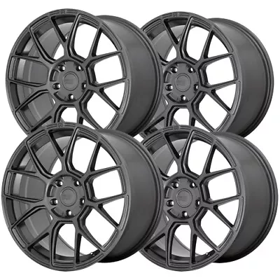 (Set Of 4) Motegi MR147 CM7 18x8.5 5x112 +42mm Gunmetal Wheels Rims 18  Inch • $996