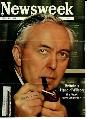£104.31 • Buy  British Prime Minister  Harold Wilson Signed Newsweek Cover JG Autographs COA