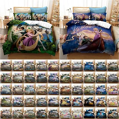 Disney Castle Duvet Cover Set Movie Quilt 101 Dalmatians Tangled Bed Bedding Set • £19.19