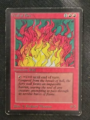 Beta ** Wall Of Fire ** Mtg Magic (MP) #2 • $6.99