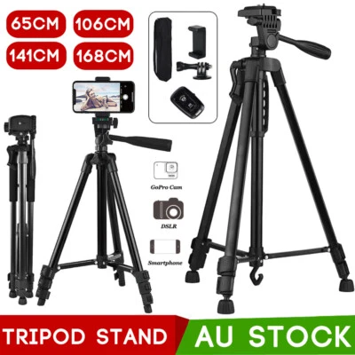 $38.59 • Buy Professional Camera Tripod Stand Mount Remote + Phone Holder For IPhone Samsung