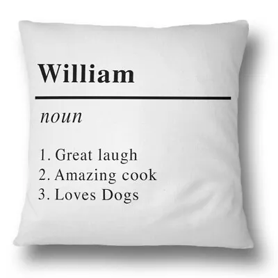 Your Name Meaning Definition Novelty Funny Joke Prank Filled Super Soft Cushion • £9.99