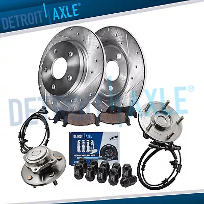 $220.24 • Buy Rear Drilled Rotors Brake Pads Wheel Hubs W/10pc Lugnuts For Town Country Routan