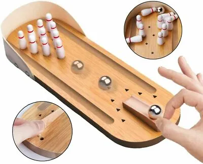 Desktop Mini Bowling Game Set Family Fun Gift Kids Adults Children Activity • $16.95