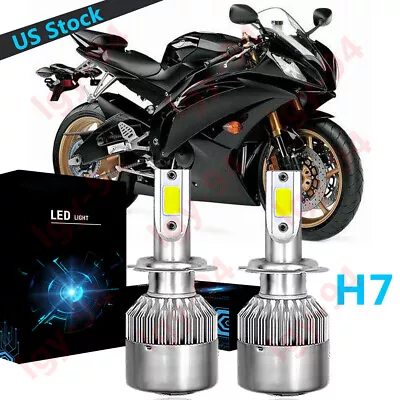 2X H7 LED Headlight Bulb Bright 6000K C6 For Yamaha YZF-R6 2006 2008 2009 YZF-R1 • $19.72