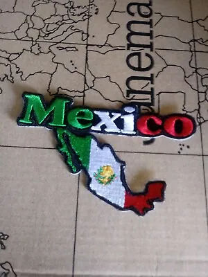 MEXICO FLAG  Iron On Embroidery PATCH Mexican FLAG Mexico NEW Para Gorras Etc • $8