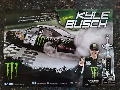 Monster Energy Poster Kyle Busch Nascar • $3
