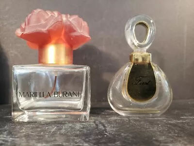 EMPTY Perfume Bottle Mariella Burani Red Rose FIRST De Van Cleef & Arpels Paris • $14.99