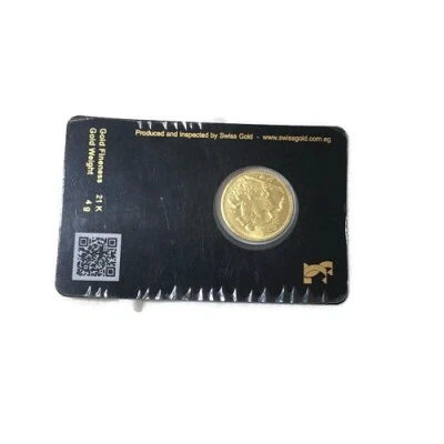 $550 • Buy 21 K Yellow Gold Swiss Gold Coin 4 Gm New  Sealed Coin Best Invest 