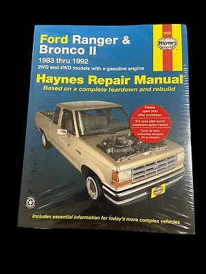 NEW Haynes Repair Manual 36070 Ford Ranger & Bronco II 1983-1992 2WD & 4WD • $28.55