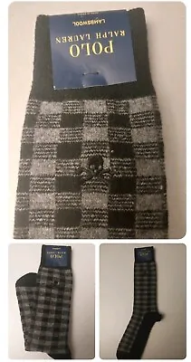 Polo Ralph Lauren Rugby Skull Crossbones Preppy Mid Weight Dress 63% Wool Socks  • $20