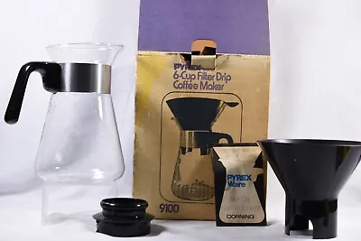 RARE Vintage Pyrex 6 Cup Filter Drip Coffee Maker 9100 • $21.24