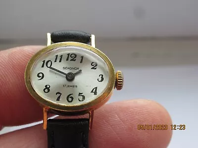 £10.99 • Buy Spares Or Repairs Sekonda USSR 17 Jewels 1960/70's Retro Ladies Watch New Strap.
