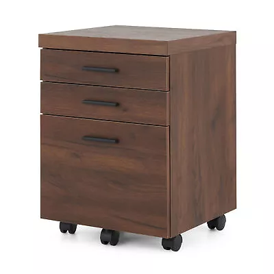 Monarch Specialties 3 Drawer Home Office Rolling Filing Cabinet Cherry(Open Box) • $77.60