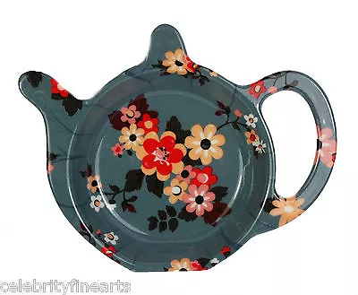 Katie Floral Melamine Teabag Tidy Coaster Kitchen Surface Accessory Home NEW • £3.99