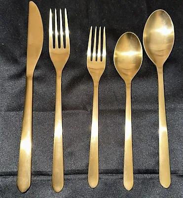 Jasper Gold Tone Flatware Pieces Crate &Barrel StainlessSteel  (you Choose) • $10