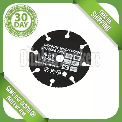 10mm Carbide Cutting Disc Multi Wheel Fast Cut Bore Wood Nails Plastic Drywall • £4.69