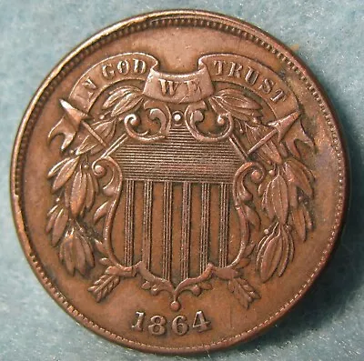 1864 Civil War Era Two Cent Piece High Grade Old US Coin • $52.03